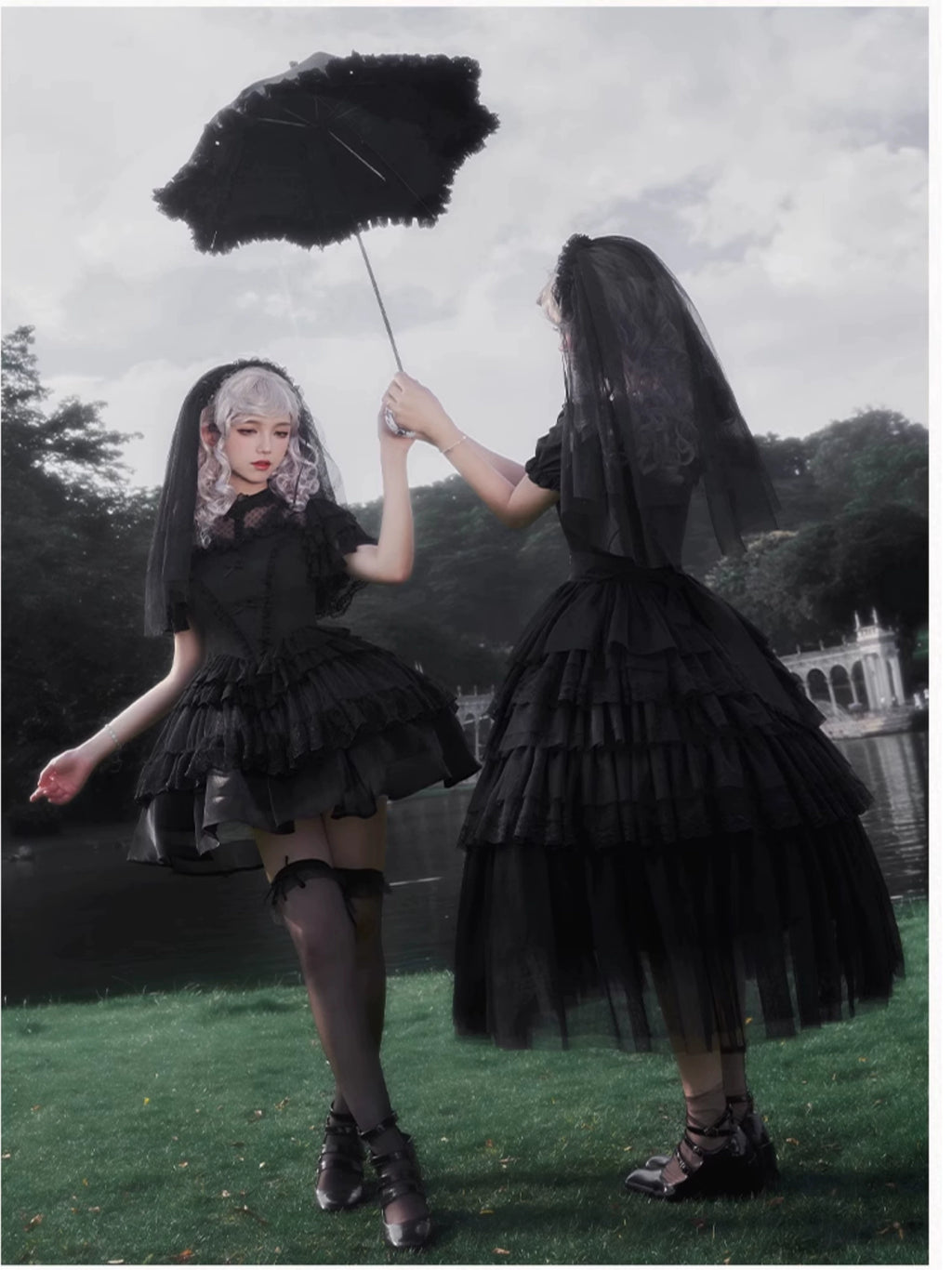 Dark Fairy 5段フリルチュールワンピース