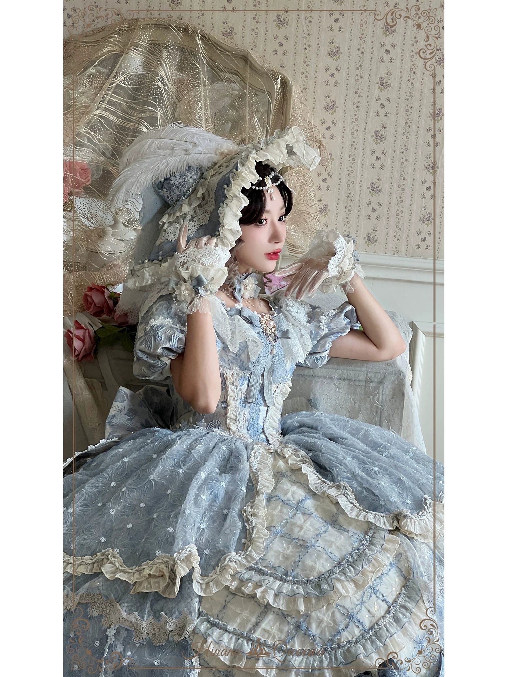 【受注予約9/16まで】Dream Magnifique プリンセスドレス・ロング丈・パステルブルー