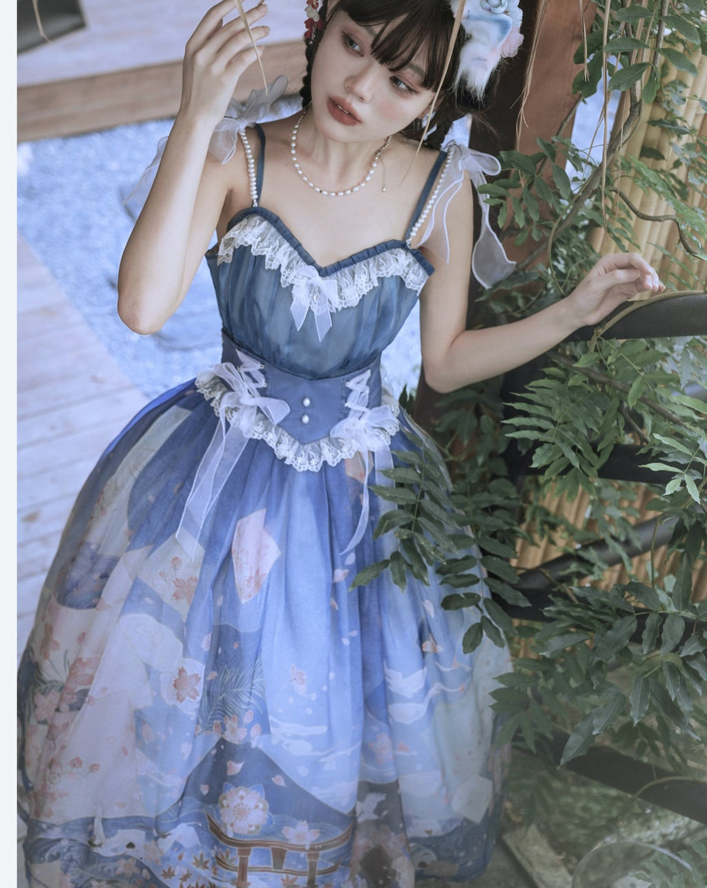 Alice in Sakura no Kuni Japanese loli high waist skirt and top