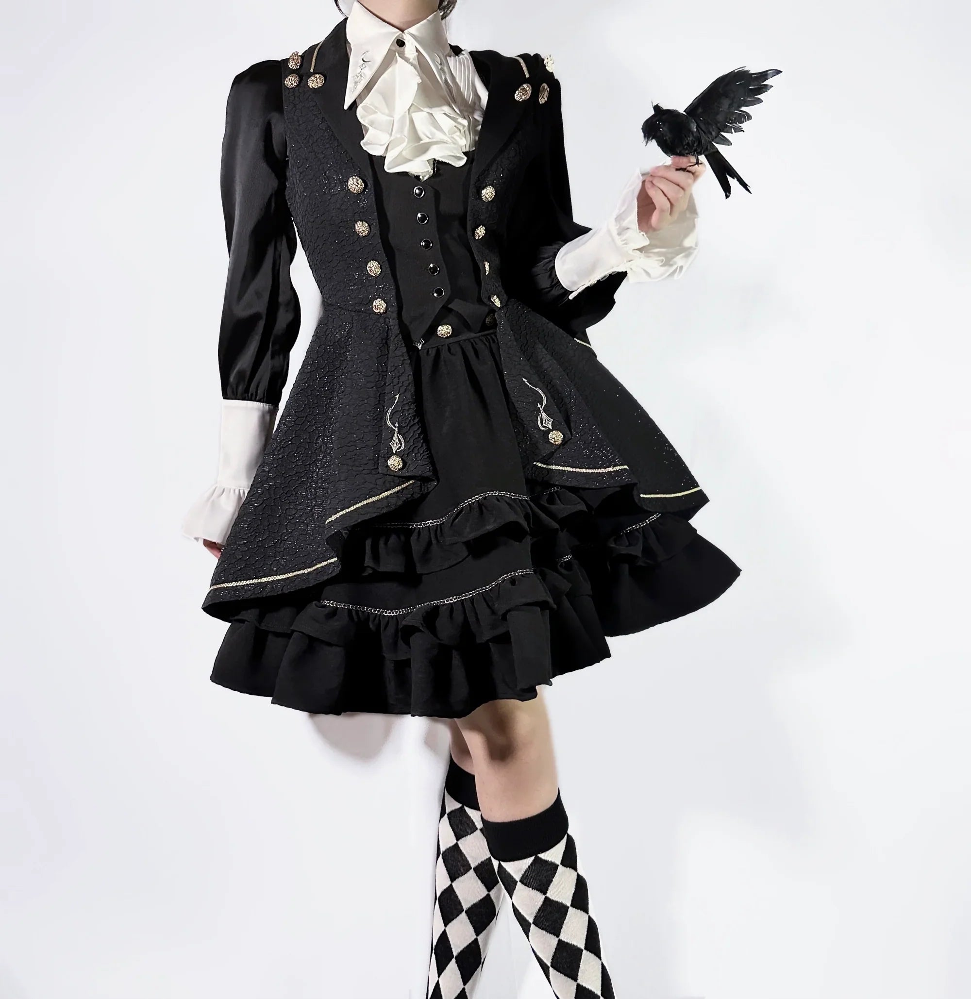 [Resale/Pre-orders until 10/16] Fallen Moon Law Tiered Mini Skirt