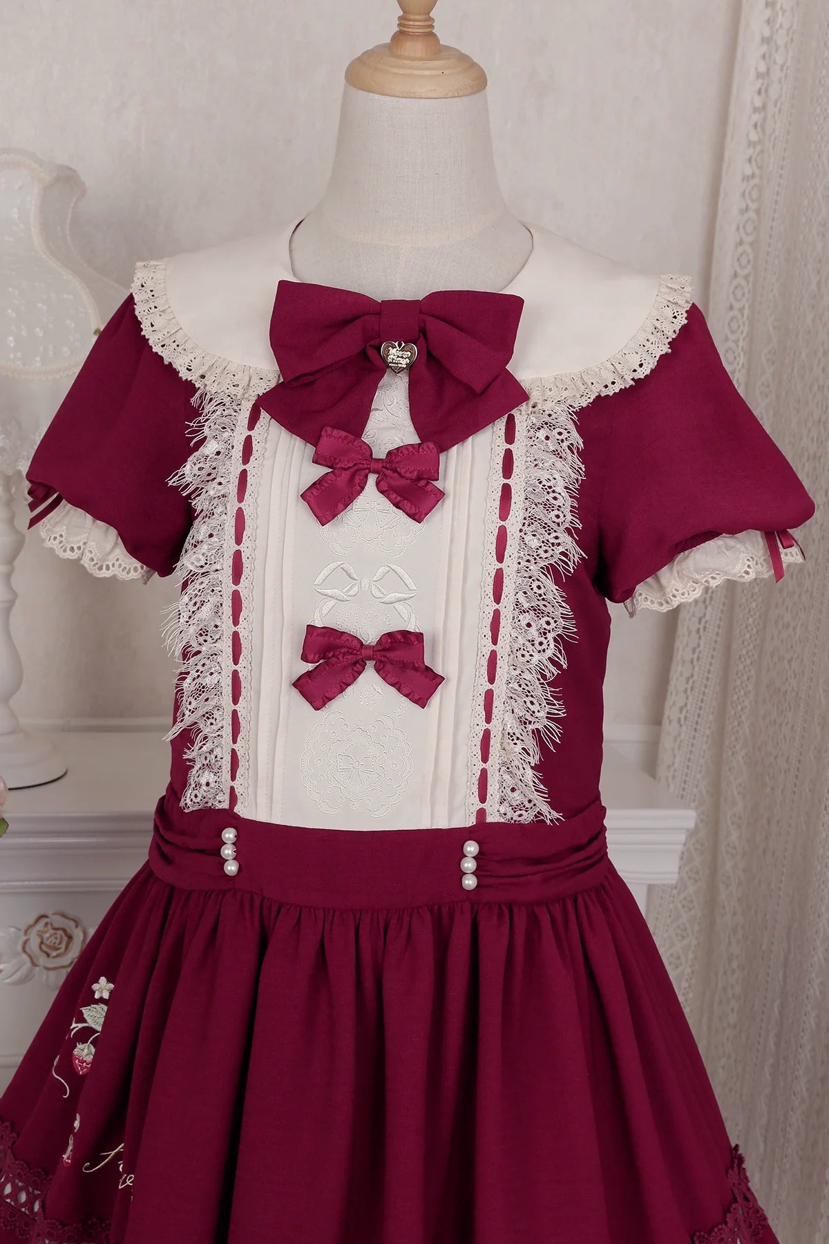Wild strawberry short sleeve mini dress