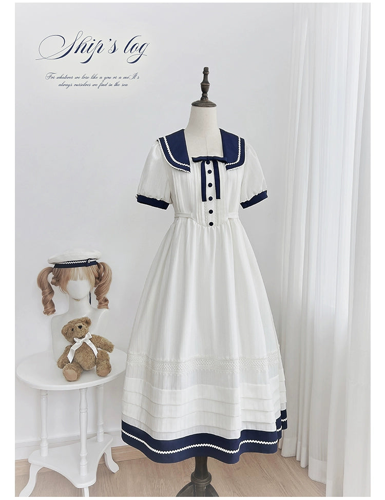 【受注予約7/23まで】Voyage Poem クラシカルマリンワンピース