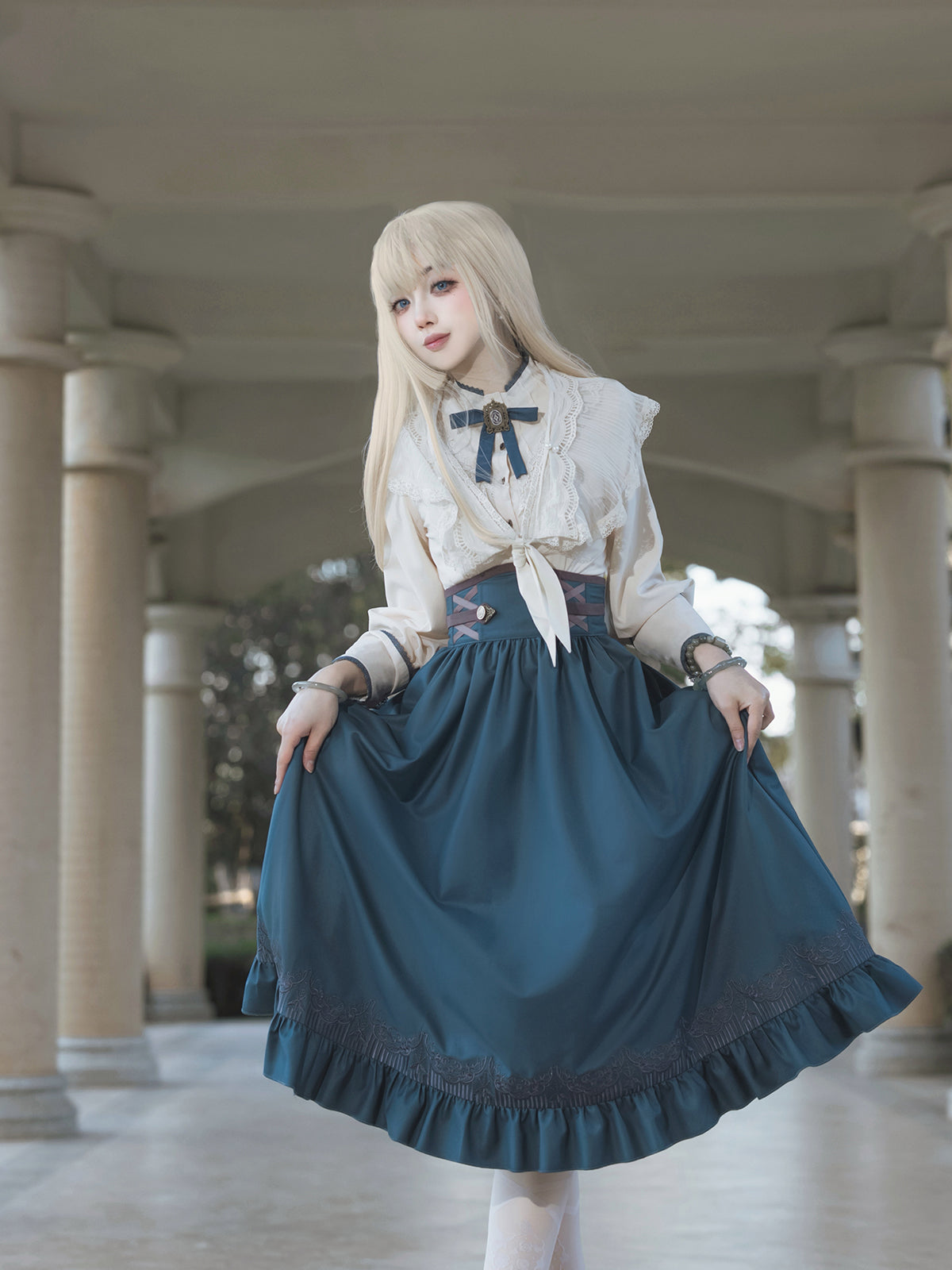 Cinderella's Eve 裾刺繍ロングスカートセットアップ