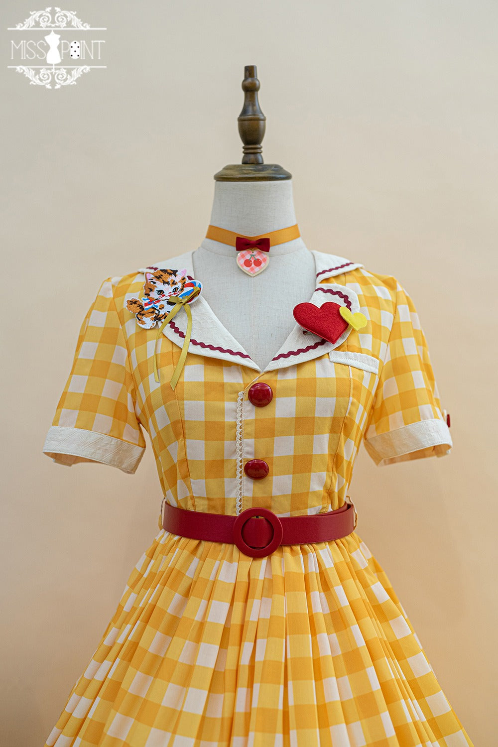 [Pre-order] Sweet Kitty Retro Cafe Style Dress