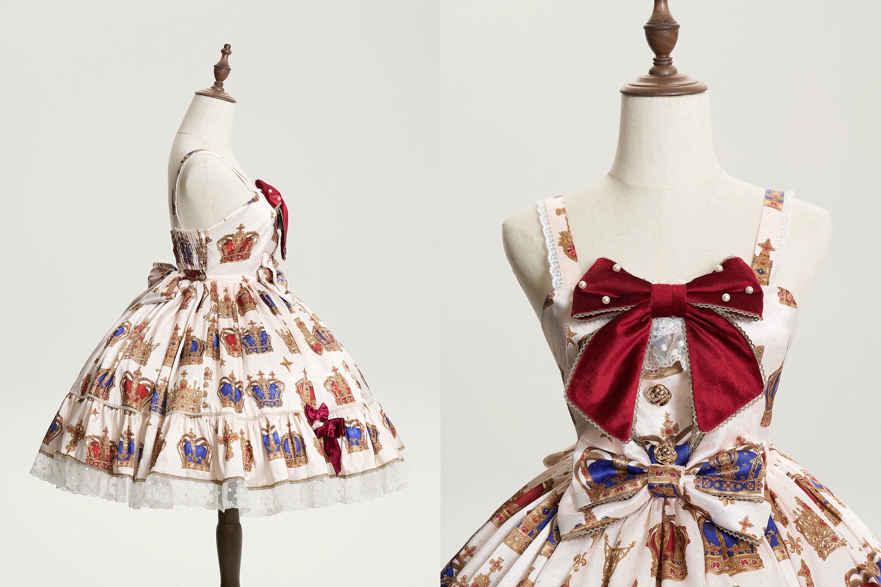 [Pre-orders available until 3/9] Star Crown Velvet Ribbon Print Jumper Skirt