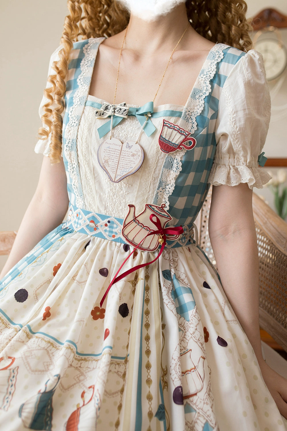 [Sales period ended] Picnic Tea Party Square Neck Dress