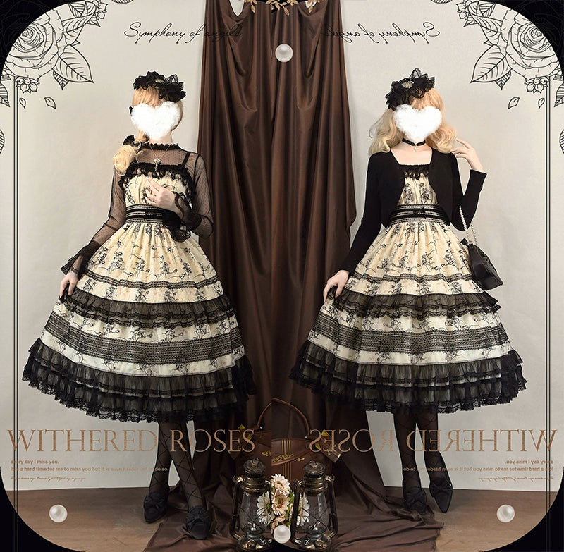 [Pre-orders available until 5/19] Withered leaf Rose elegant long jumper skirt
