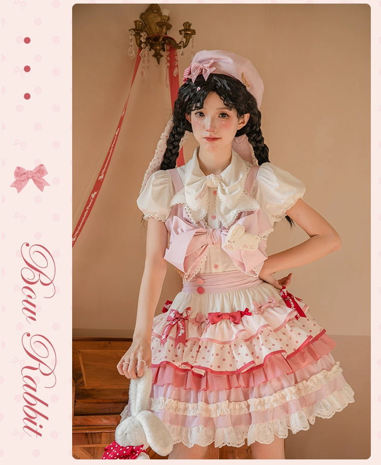 【受注予約6/11まで】Bow Rabbit ティアードスカート