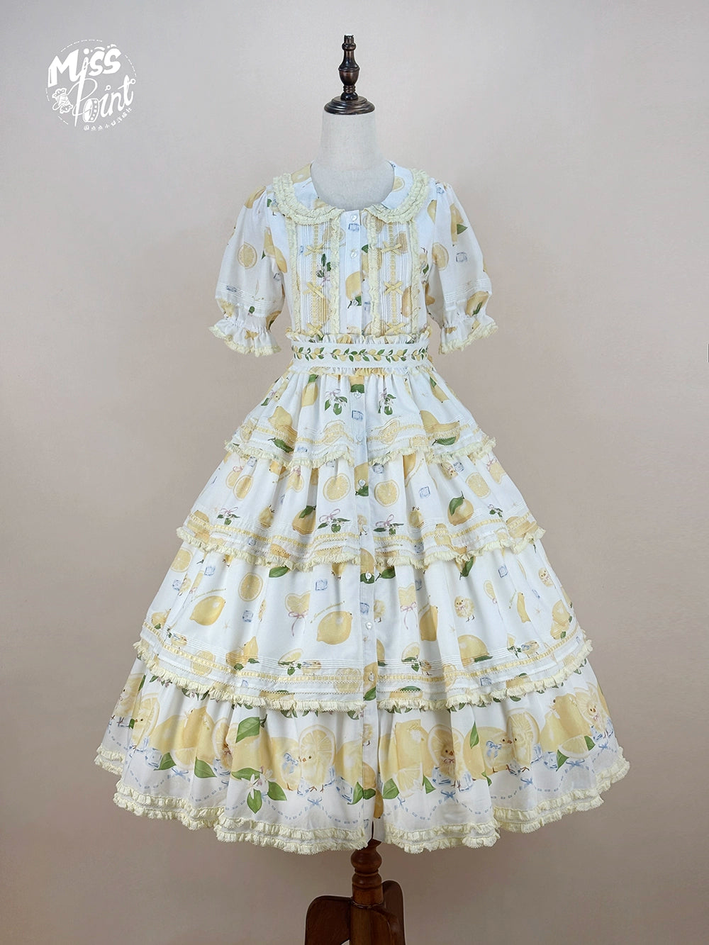 【予約販売】Lemon Sweetie プリント半袖ワンピース・ラグジュアリータイプ