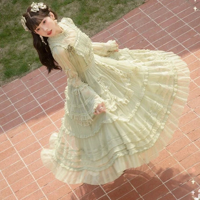 【再販・受注予約2/12まで】Fragrant Grass ドットチュールジャンパースカート