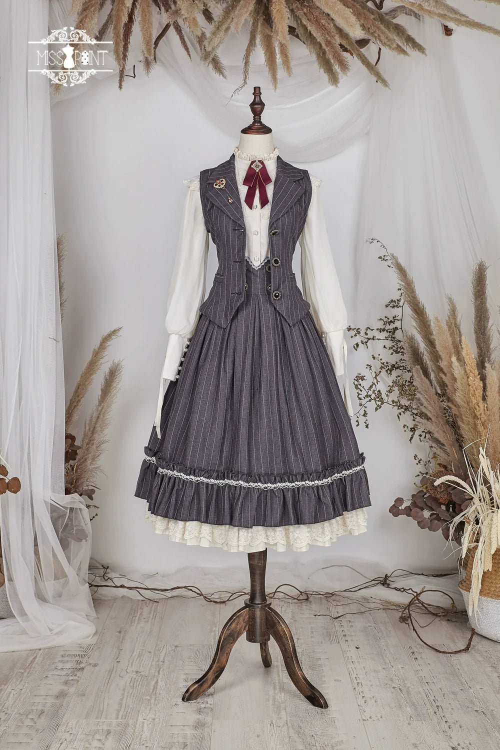 [Pre-order] British Classical Lolita Vertical Striped Vest