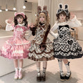 【受注予約11/13まで】Velvet Sweetie Heart チェックのジャンパースカート・ブラウン