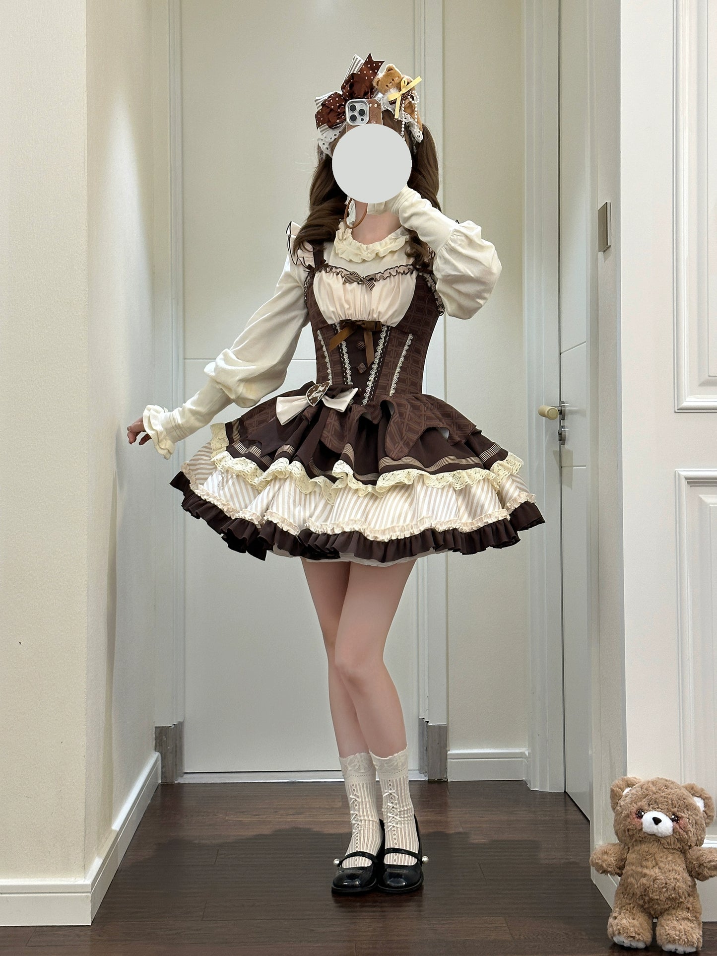 [Pre-orders available until 12/29] Mellow Mint Chocolate Jumper Skirt and Ribbon Headband