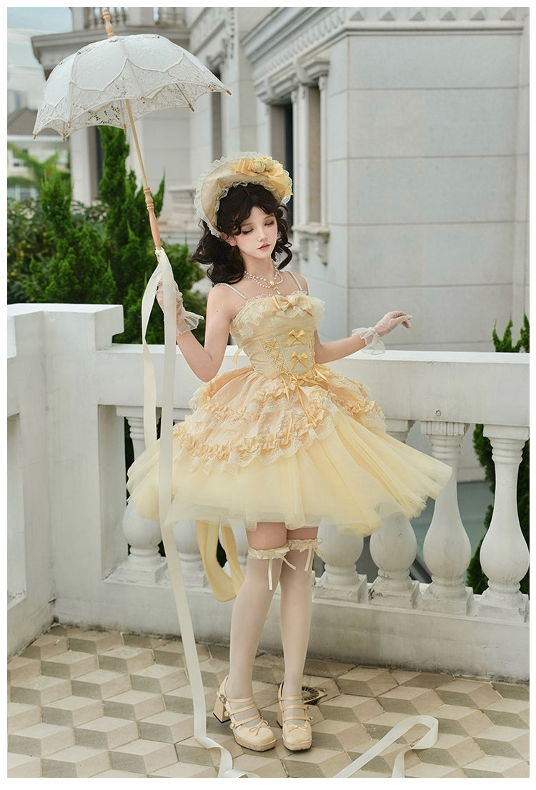 Rose Gold フリルトップスとスカート ロング丈・ショート丈