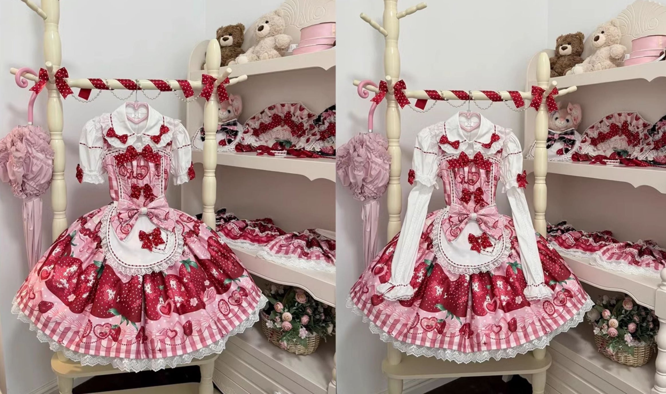 [Pre-orders available until 3/16] Dream to Strawberry 2way blouse