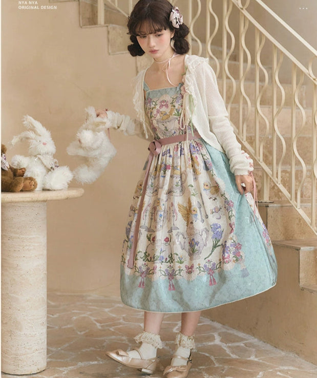 [Pre-orders available until 2/11] Illustration de Porcelaine Iris Jumper Skirt