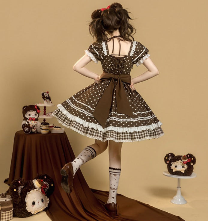 【受注予約9/8まで】Summer Ice Cool リボンの水玉ワンピース