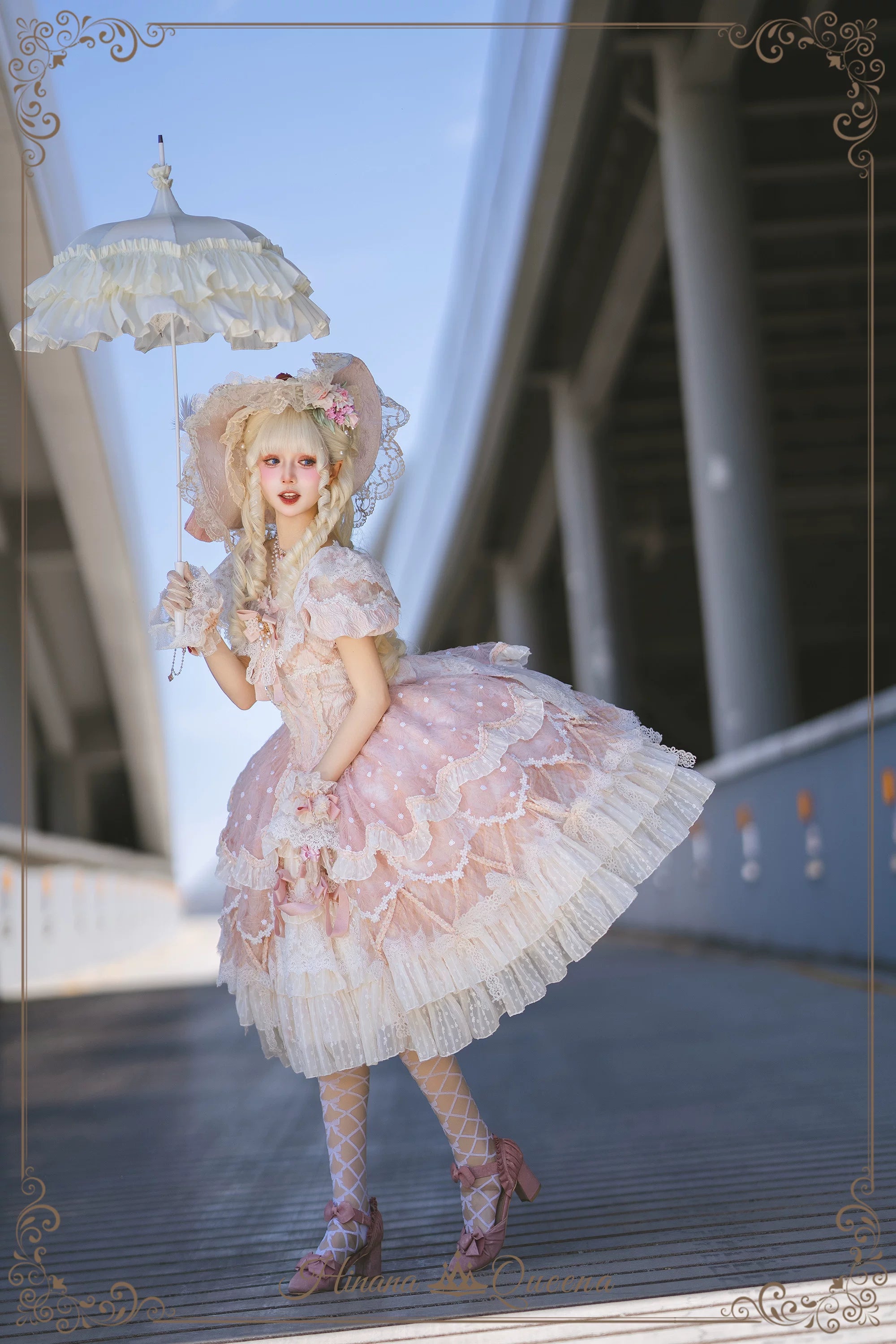 【受注予約9/16まで】Dream Magnifique プリンセスドレス・ショート丈・ピンク
