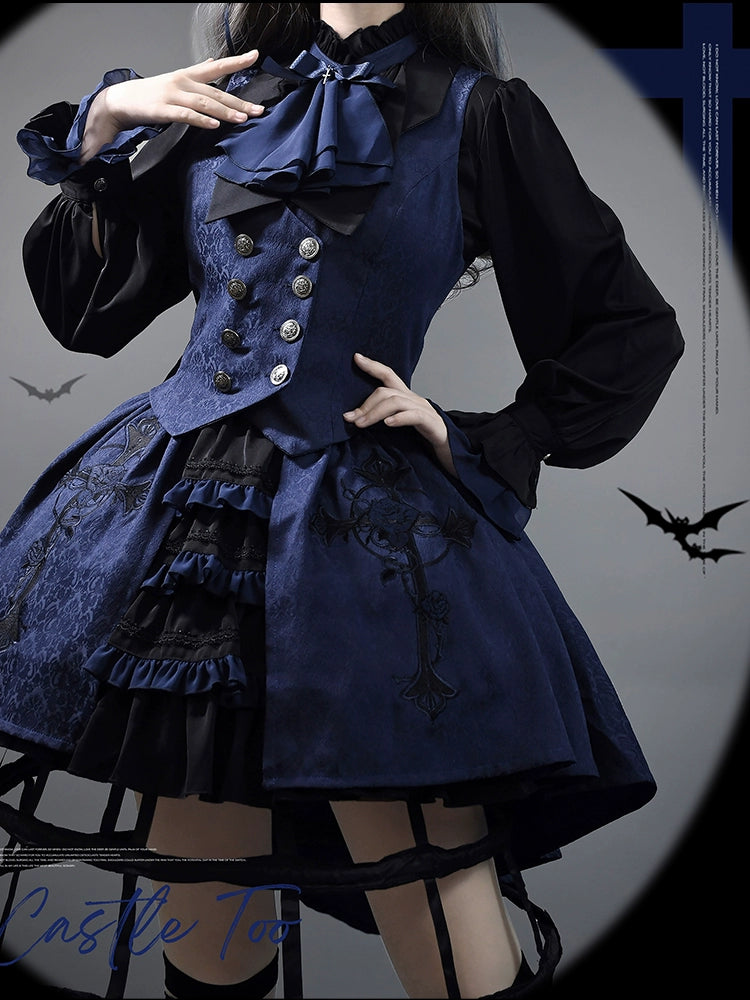 [Pre-order] Evil Twins Gothic Lolita Blouse, Vest, Cape, Skirt [10% off for 4 items]
