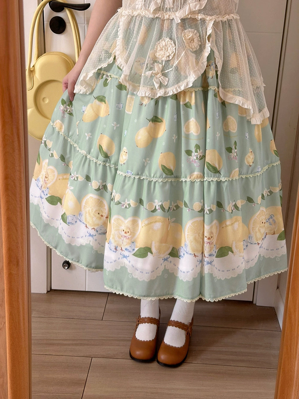 【予約販売】Lemon Sweetie プリント半袖ワンピース・デイリータイプ