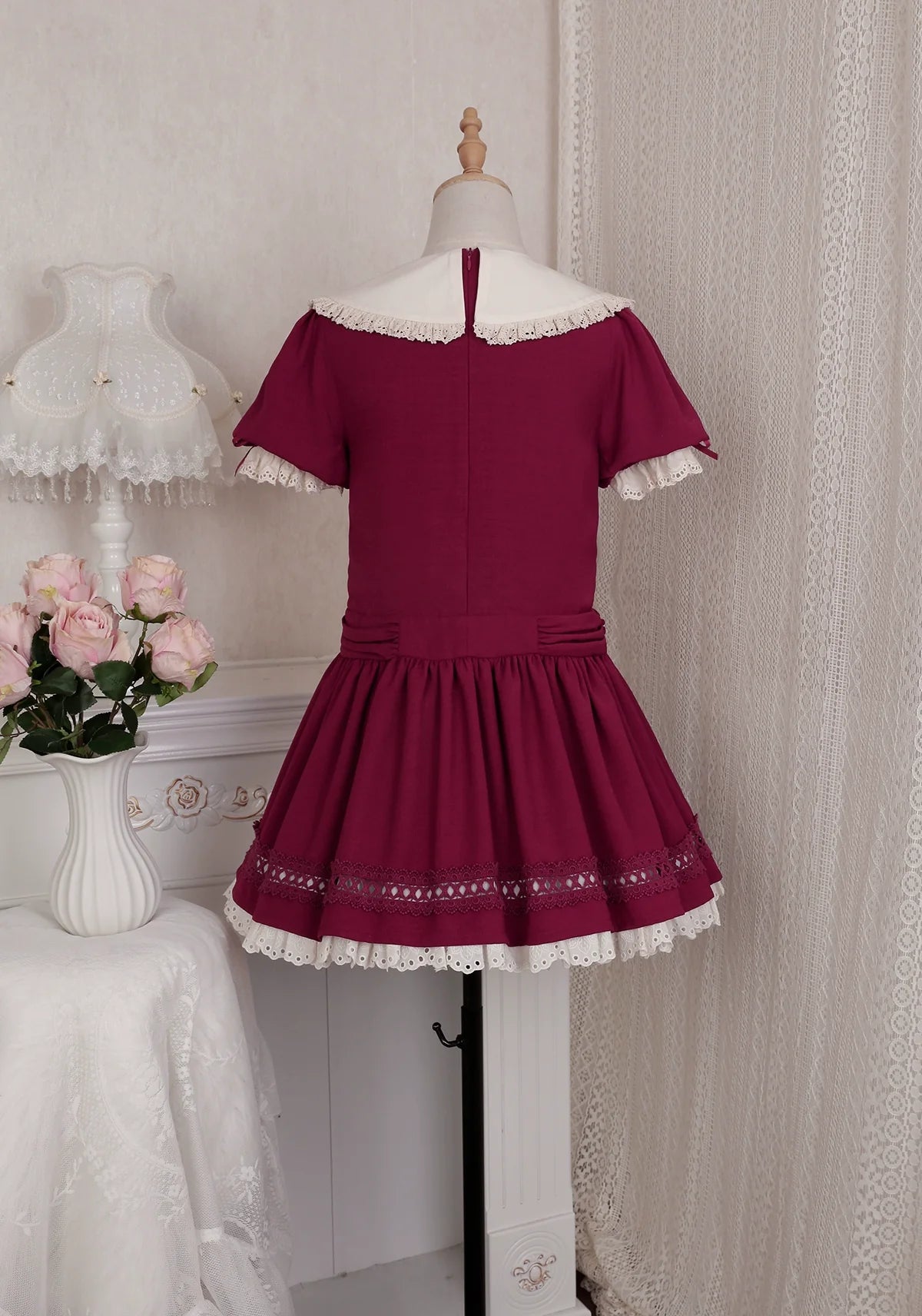 Wild strawberry short sleeve mini dress