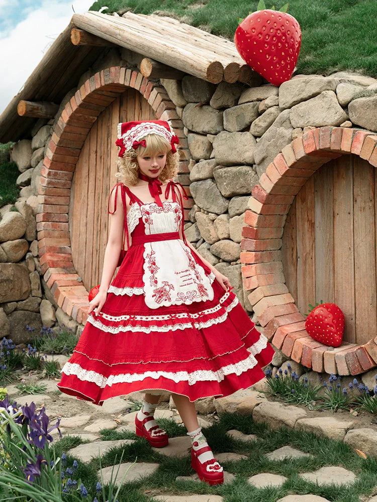 Strawberry Basket Jumper Skirt