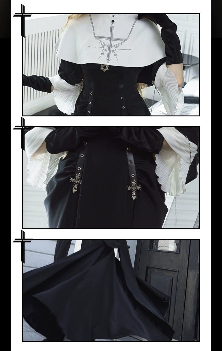 シスター風マーメイドワンピース 単品＆フルセット