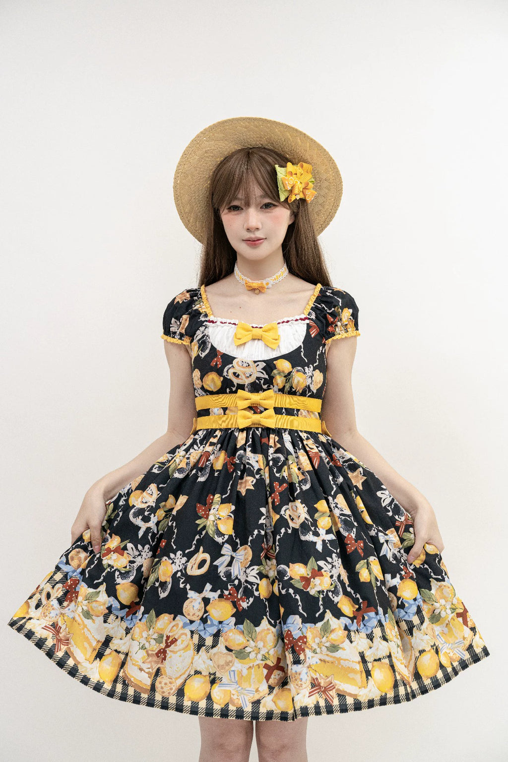 【受注予約6/26まで】Lemon Biscuit プリントワンピース