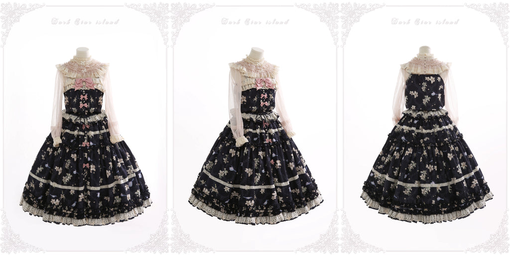 Lily and Wind Classical Print Skirt and Top
