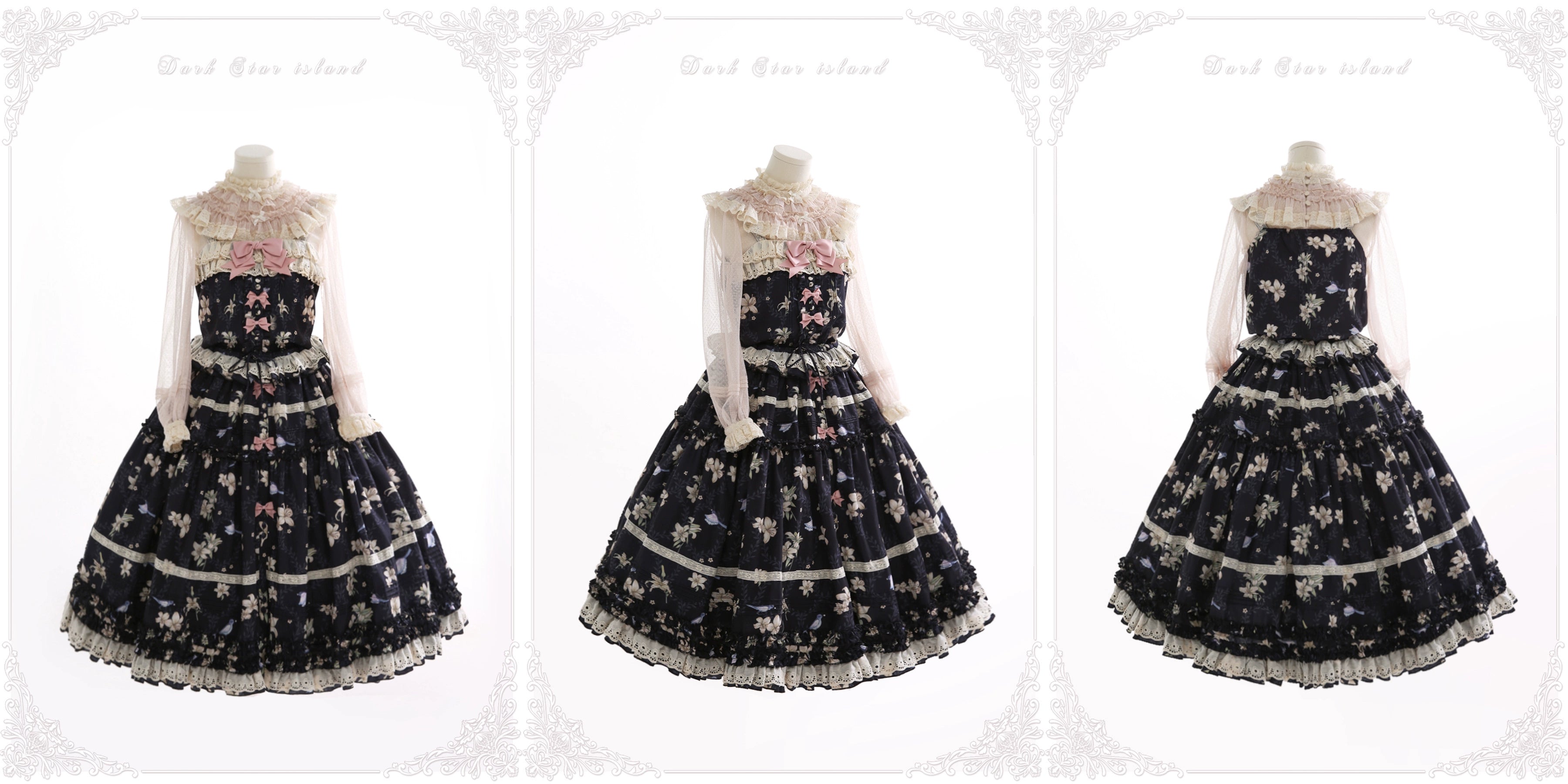 Lily and Wind Classical Print Skirt and Top