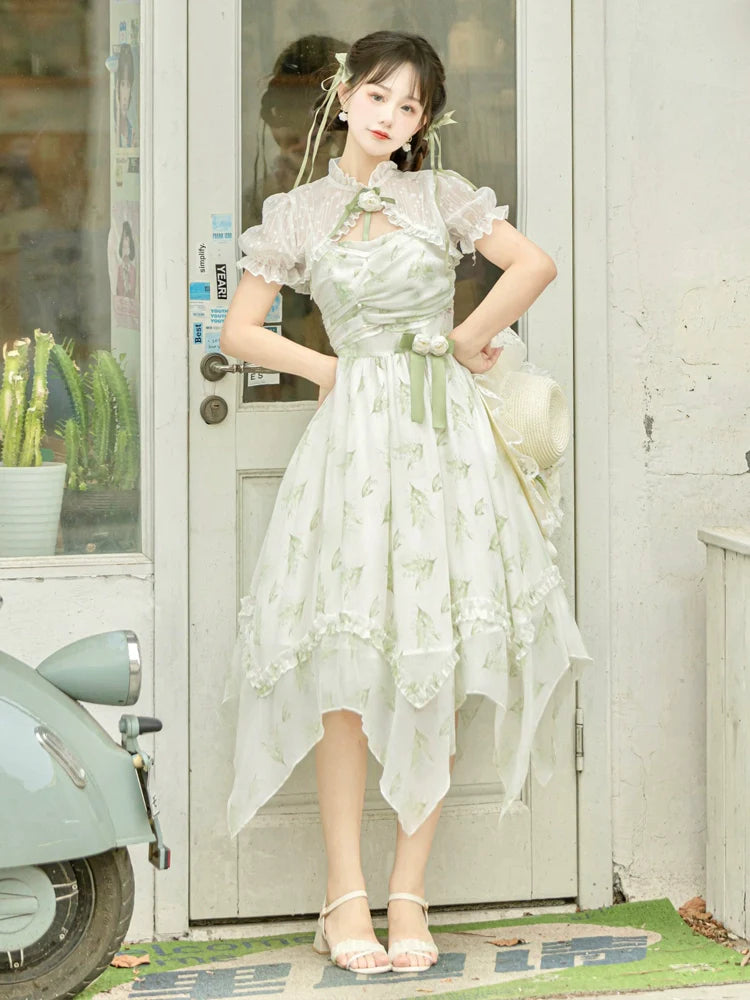 Lily of the valley morning dew jumper skirt and bolero
