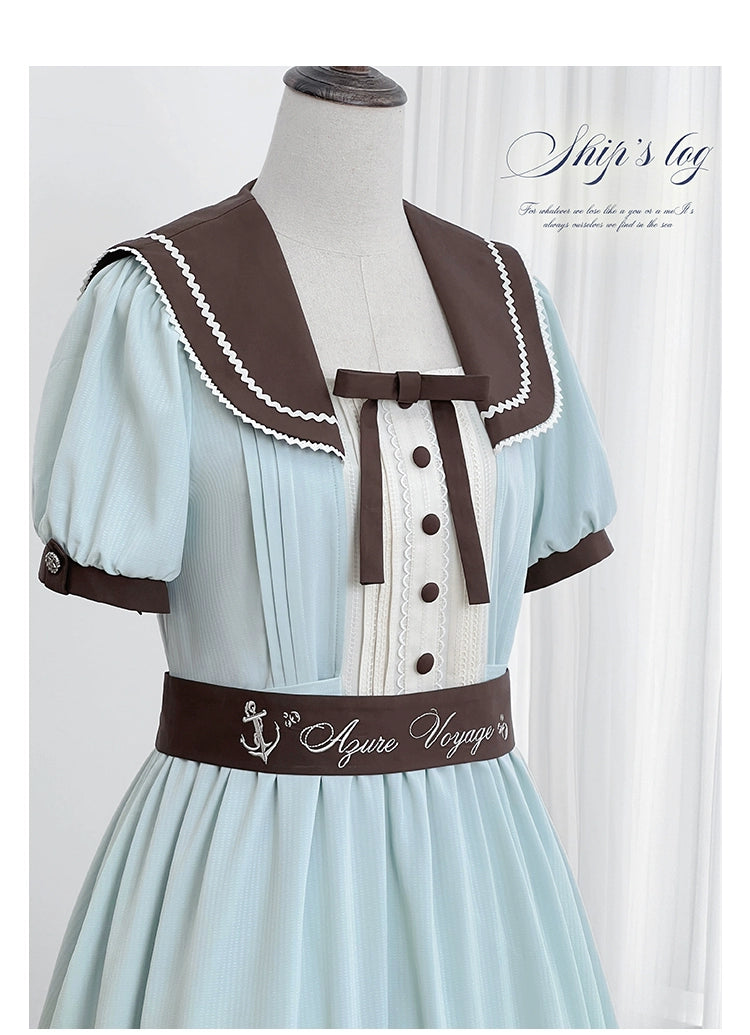 【受注予約7/23まで】Voyage Poem クラシカルマリンワンピース