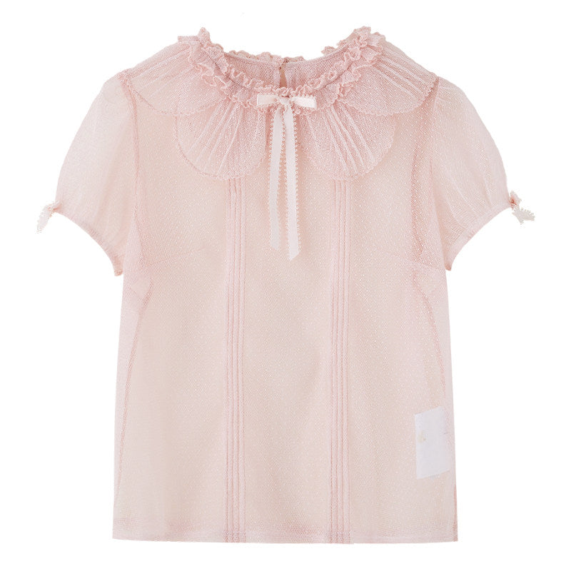 【受注予約1/15まで】春桜2.0 半袖シアーブラウス