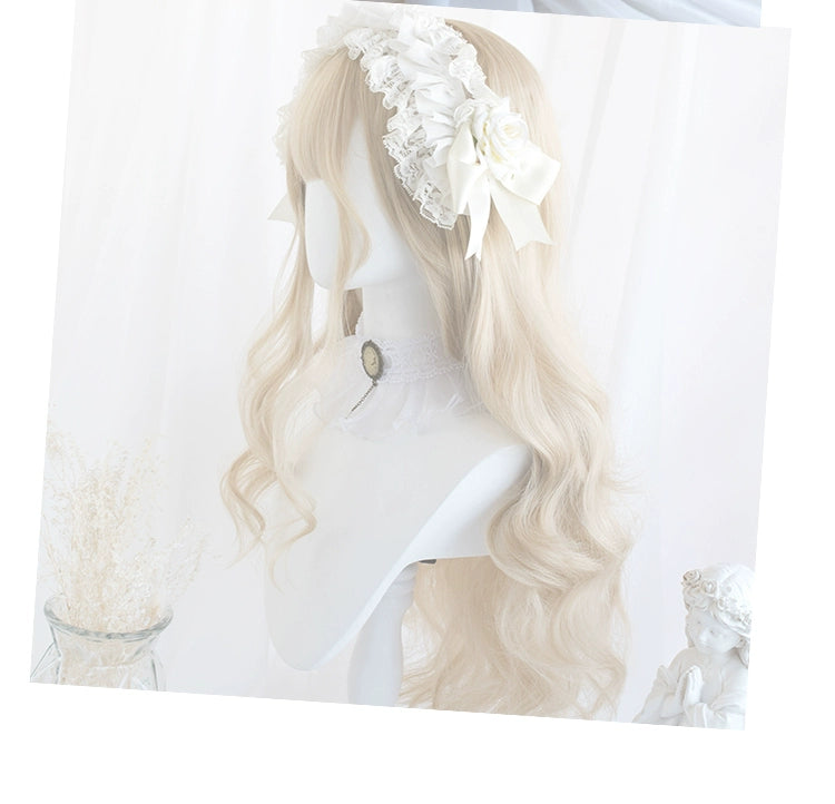 Lolita wig, blonde hair, long curls