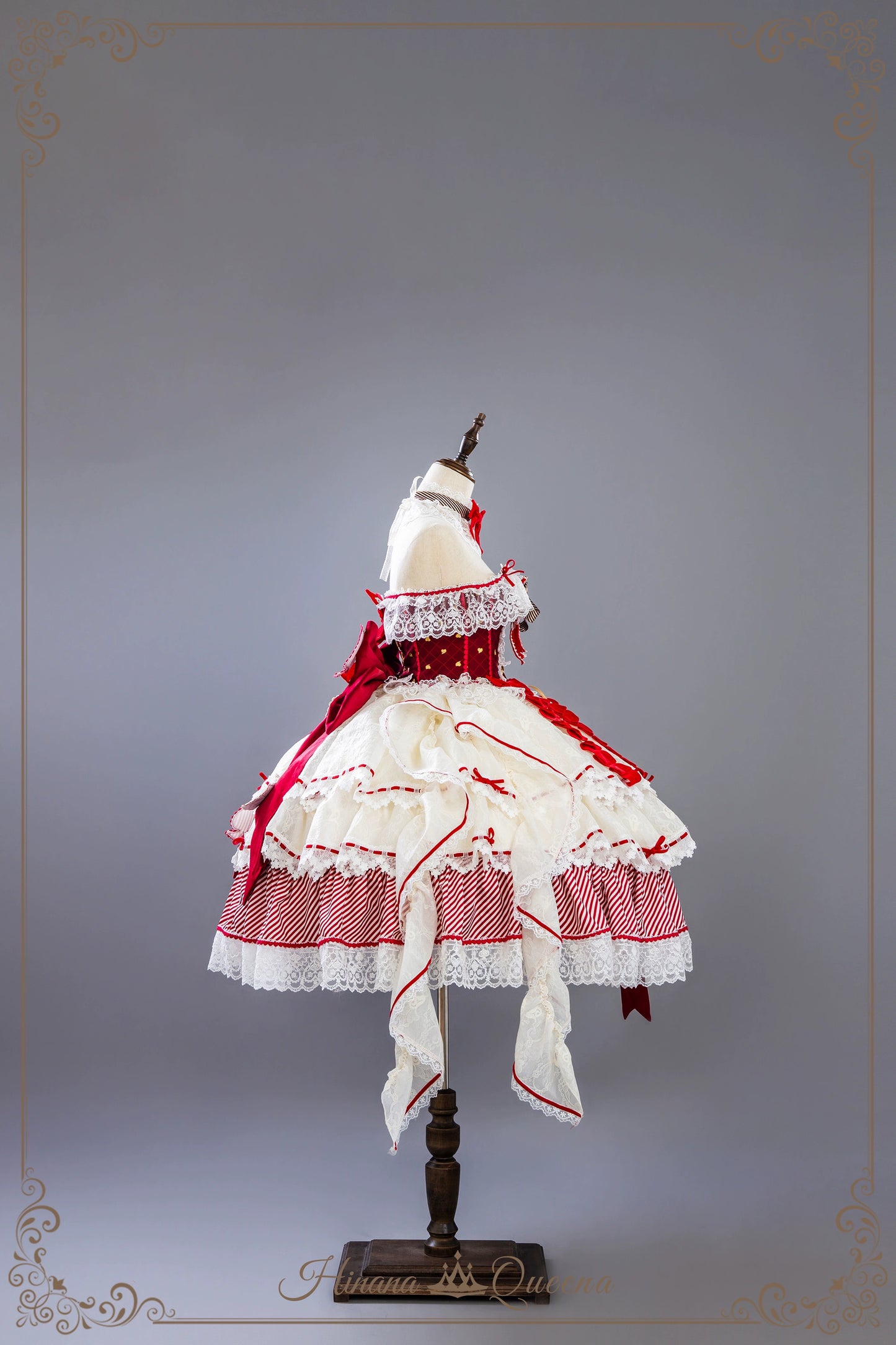 【新色・受注予約8/8まで】Dream Alice ラグジュアリーセットアップ／クイーンレッド／ショート丈