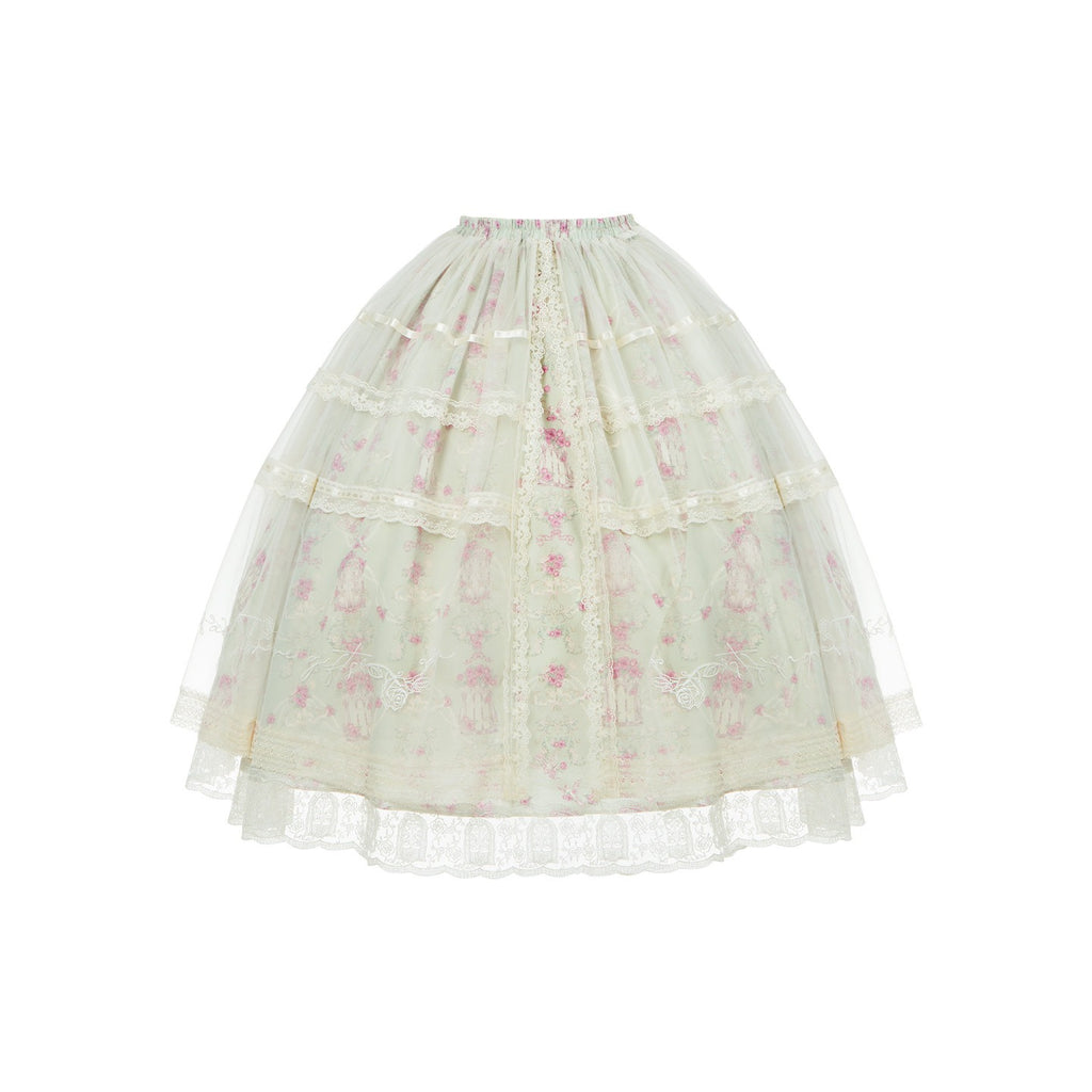 【予約販売】風薫る薔薇園 レイヤードスカート