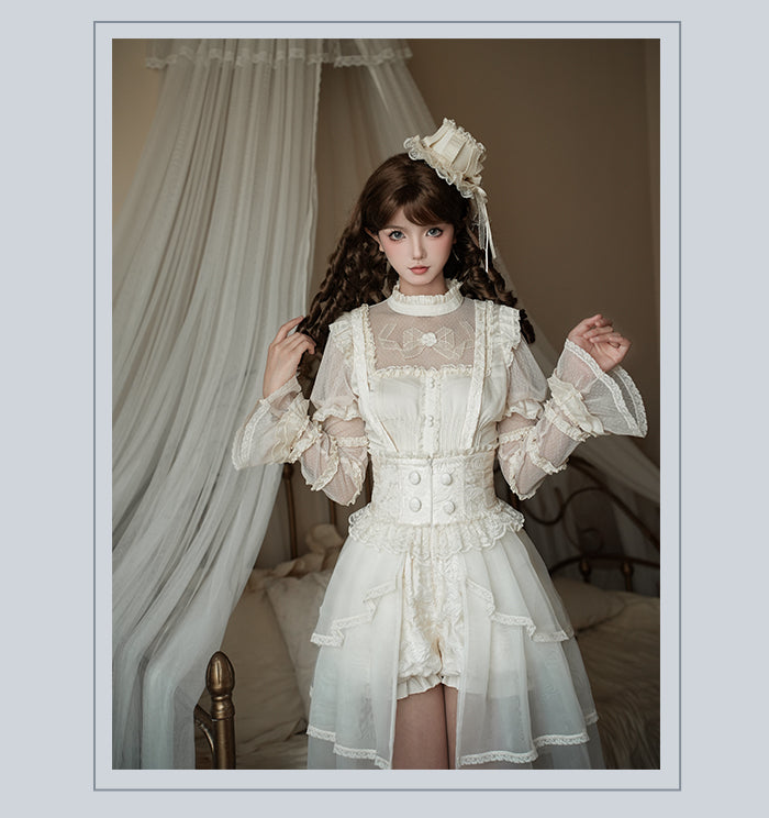 【受注予約4/28まで】Camellia Dream 付け袖付きシアーブラウス