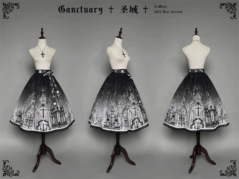 [Sale period ended] Sanctuary Gothic Lolita print skirt