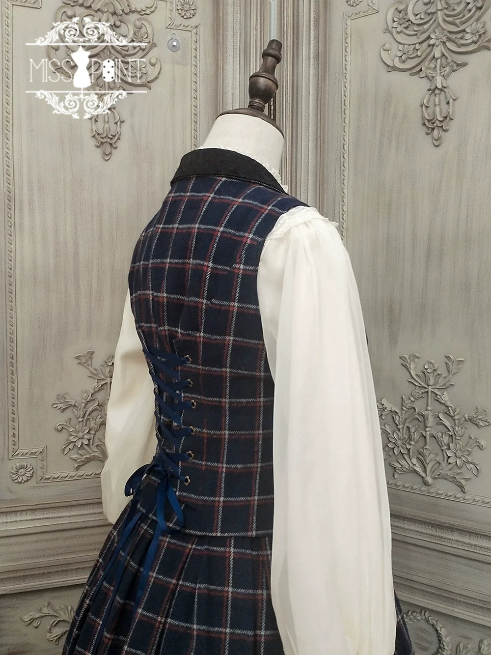 [Pre-order] British Classical Lolita Warm Check Vest