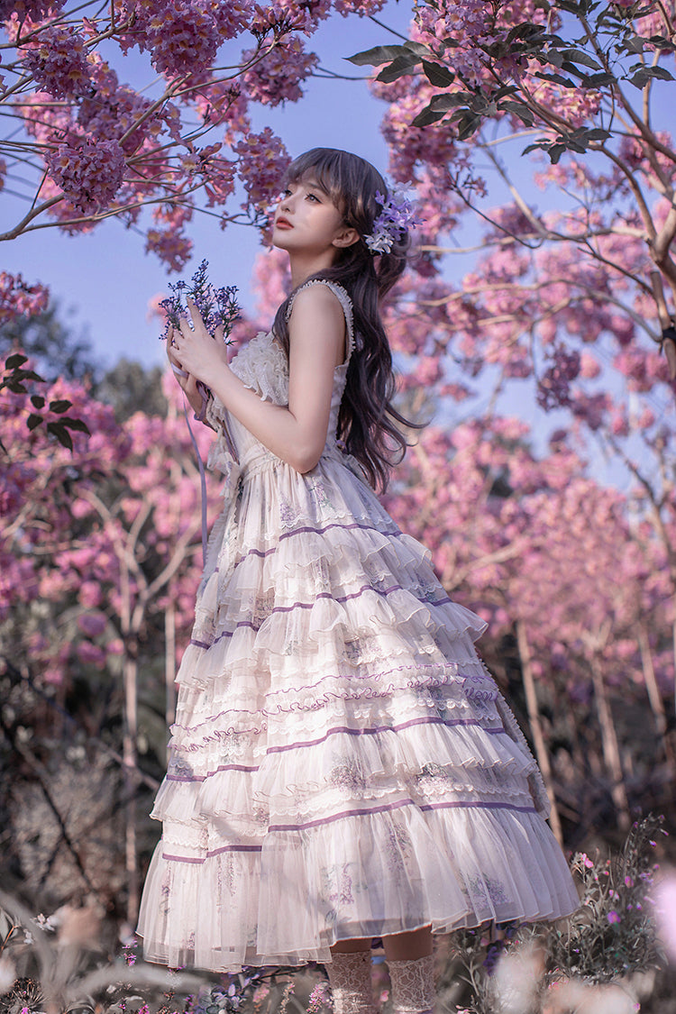 [Pre-orders available until 3/12] The Veil of the Flora Tiered Jumper Skirt