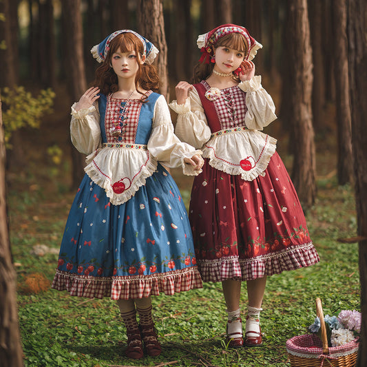 [Sale period ended] Apple Garden Bavarian style docking dress