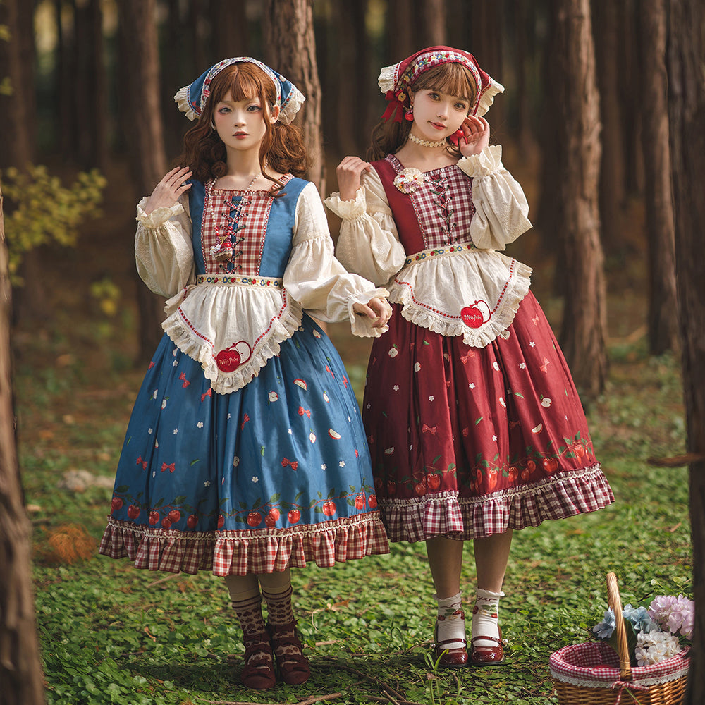 【予約販売】Apple Garden バイエルン風ドッキングワンピース