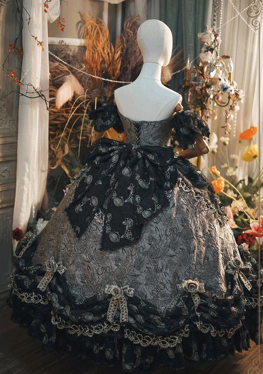 【受注予約9/16まで】With Bell プリンセスドレス ロング丈・ブラック