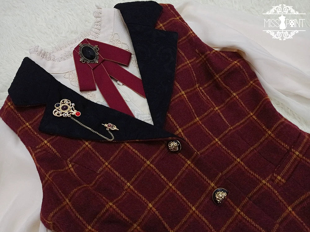 [Pre-order] British Classical Lolita Warm Check Vest