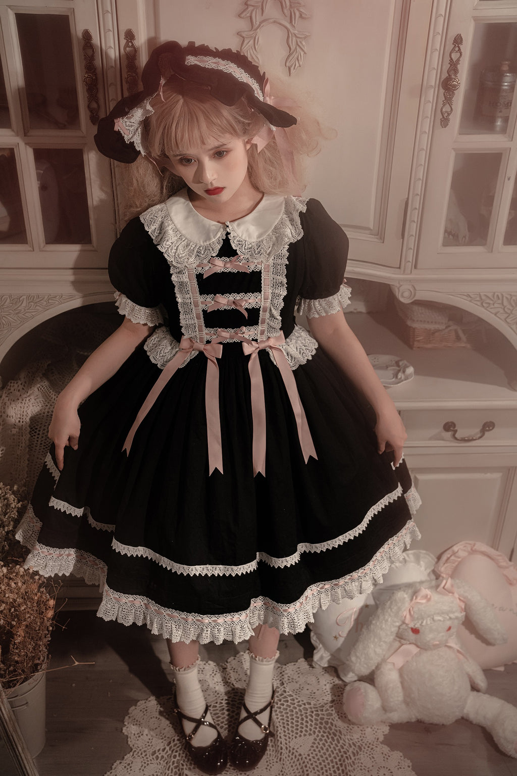 【受注予約5/21まで】Laura's Doll 付け袖付ワンピース・全5色