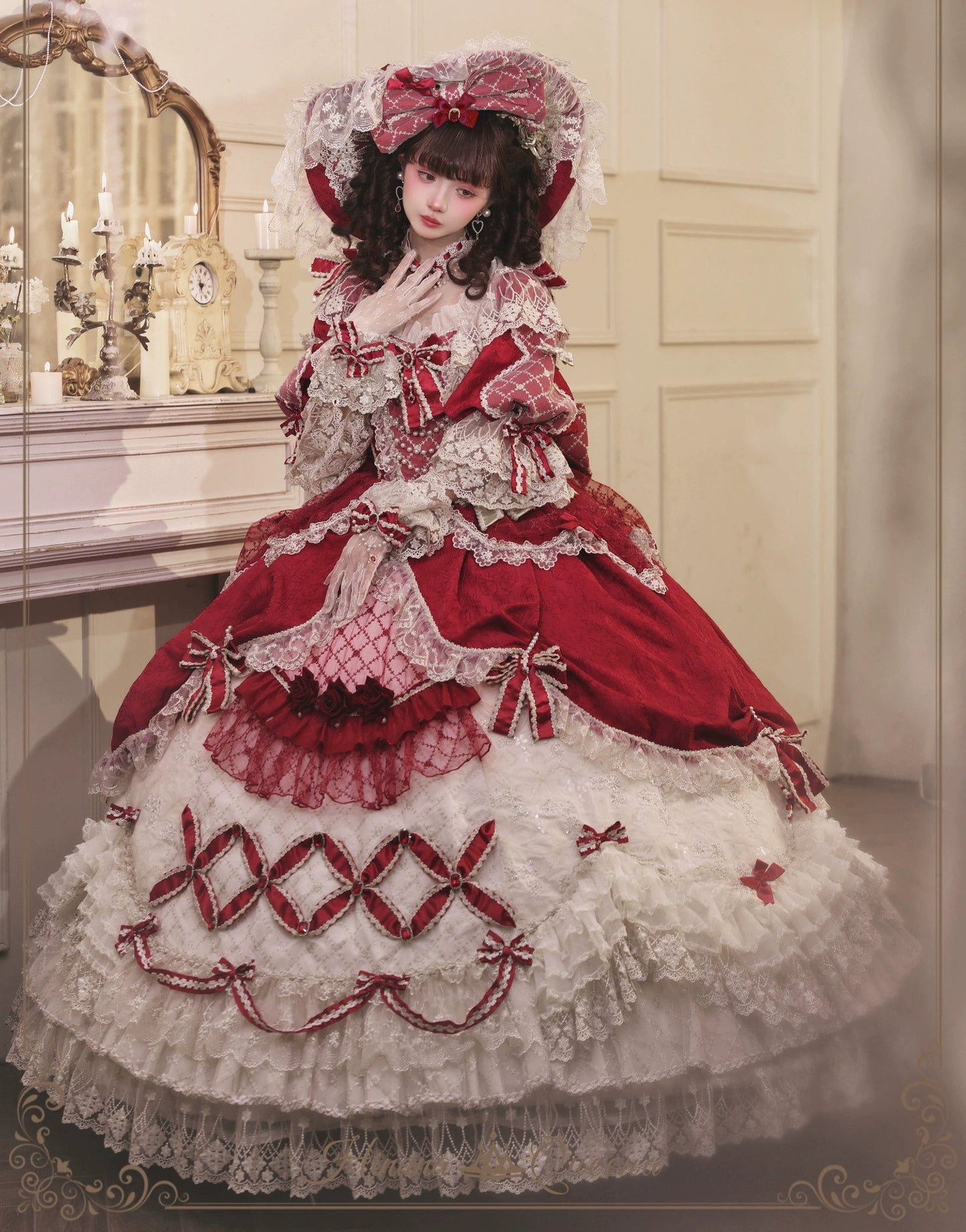 【受注予約6/26まで】Mirror Snow White プリンセスロングドレス・レッド