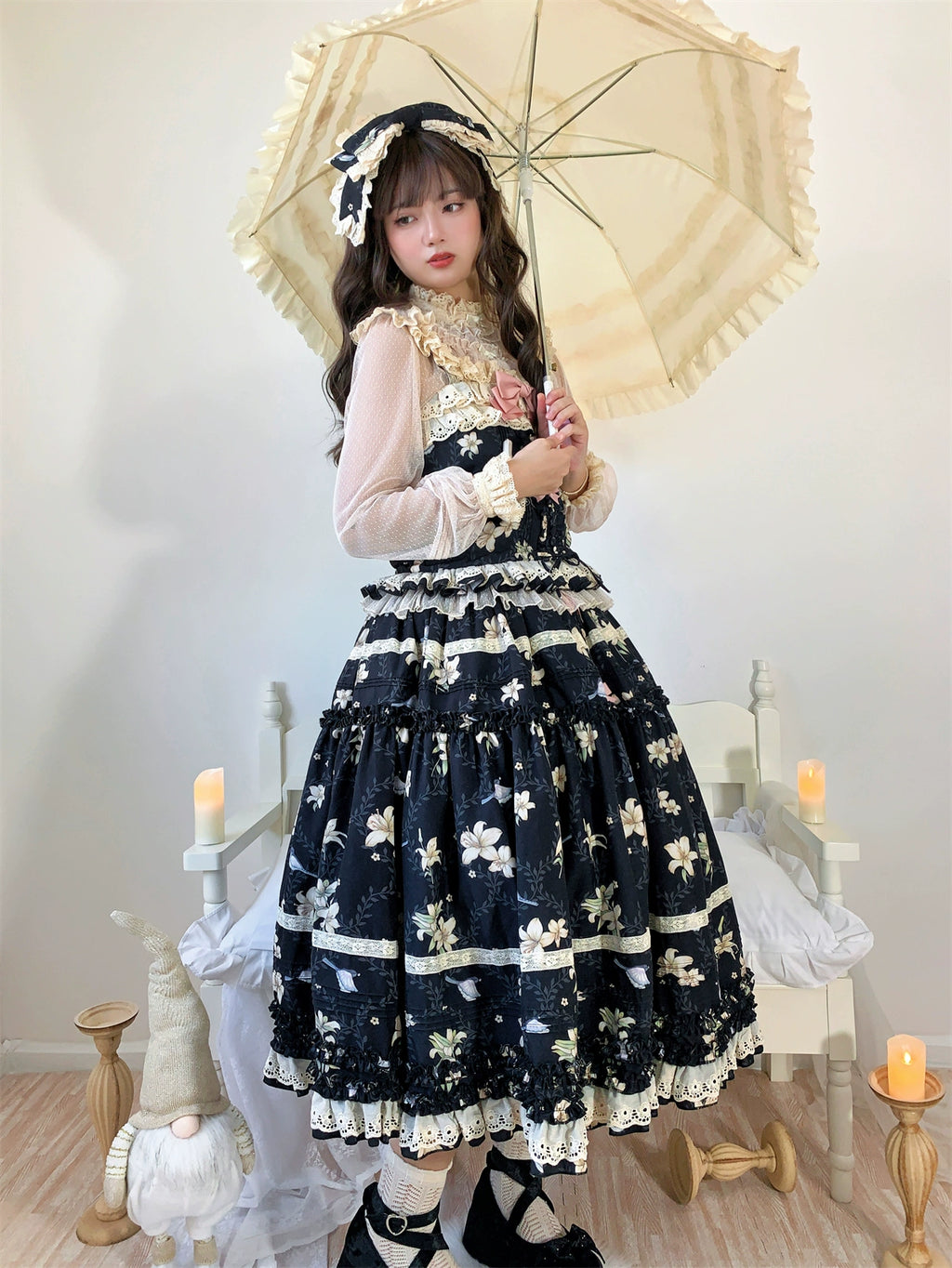 Lily and Wind Classical Print Skirt and Top