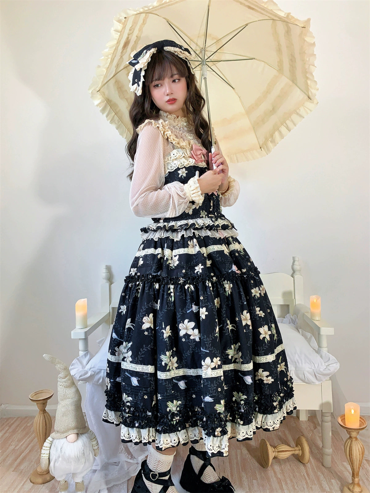 Lily and Wind Classical Print Skirt and Top