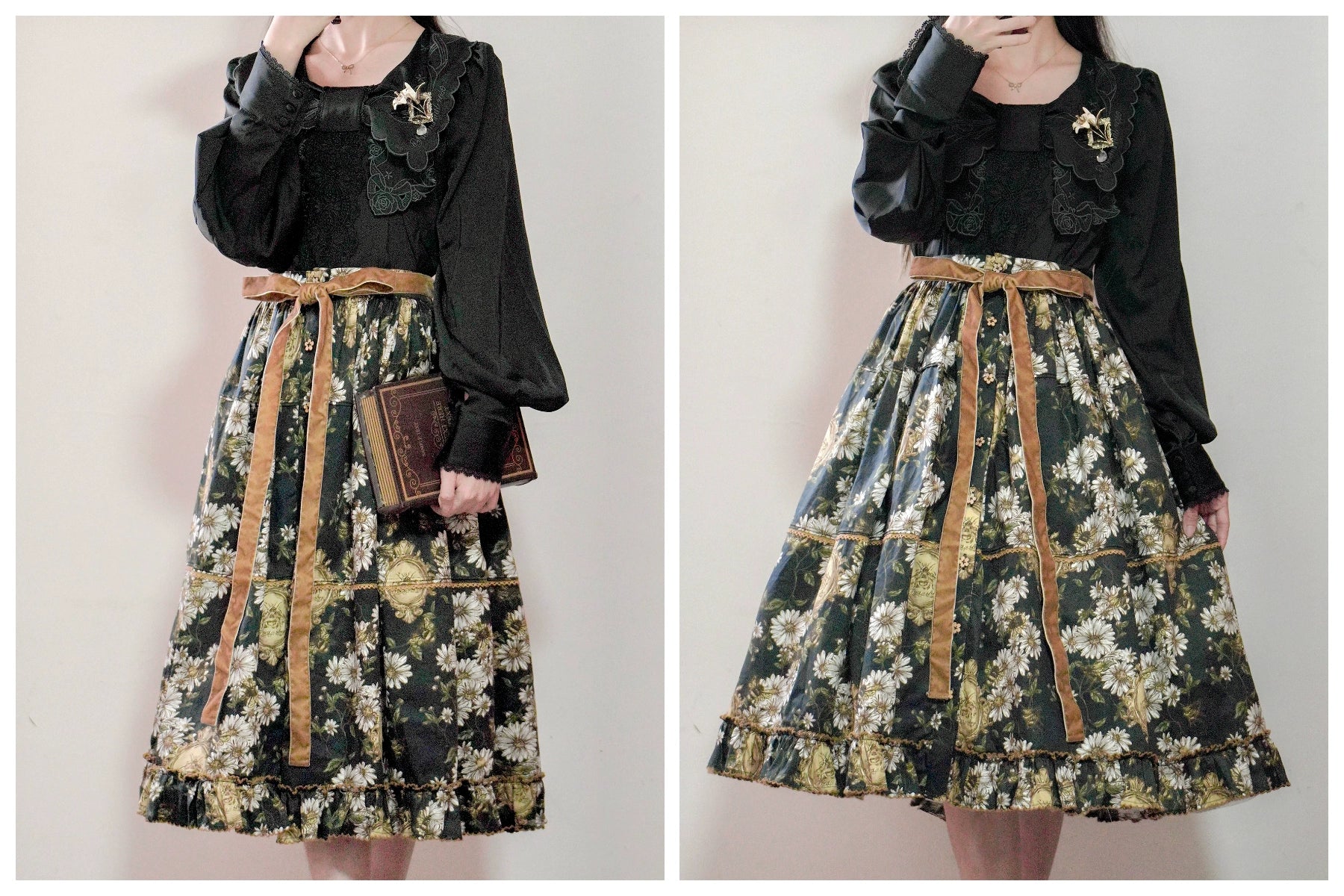 【受注予約10/8まで】Wild Daisies in the Garden スカート