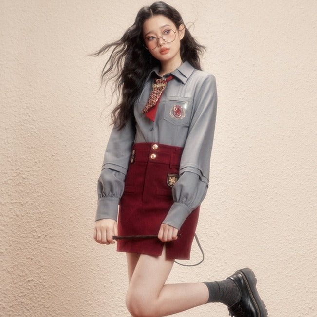 [Pre-order] Hogwarts School of Witchcraft and Wizardry Simple Tight Skirt